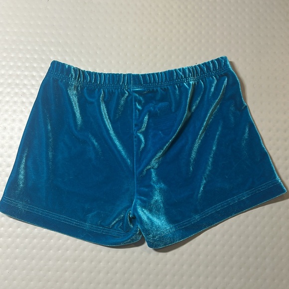 GK Elite blue velvet athletic cheer gym shorts‎ sportswear dance dancewear AL - Picture 5 of 5